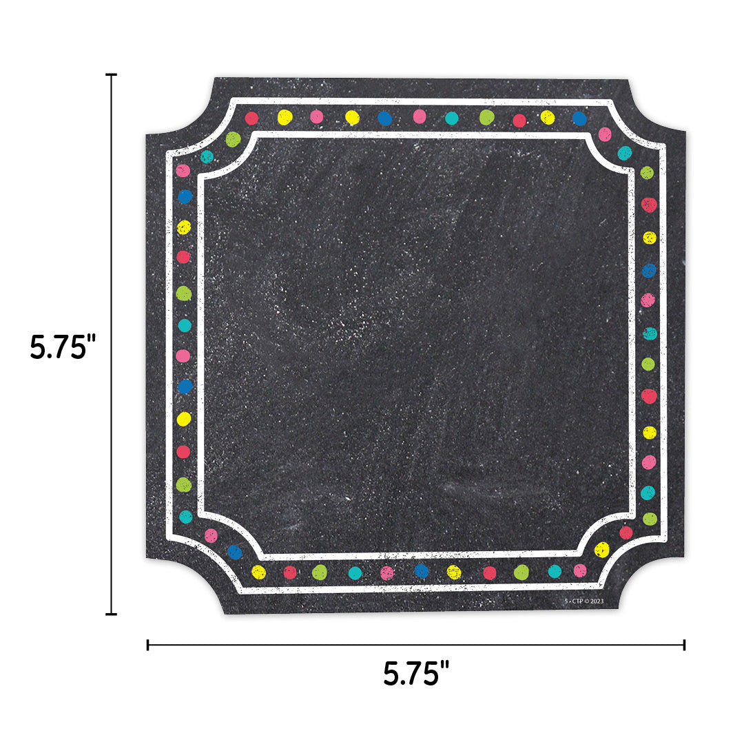 Chalk It Up! Colorful Chalk Cards 6" Designer Cut-Outs