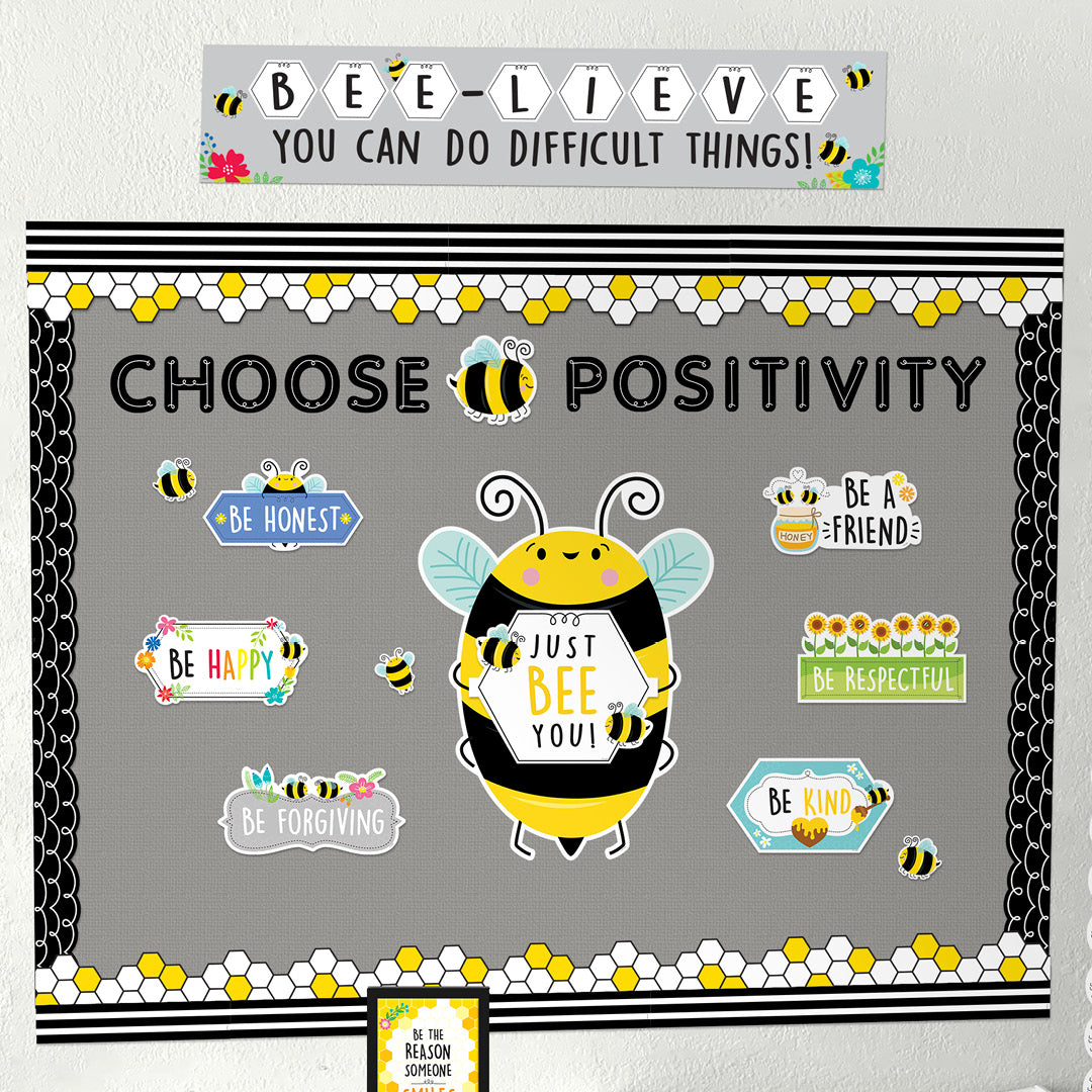Busy Bees Bee Positive Mini Bulletin Board