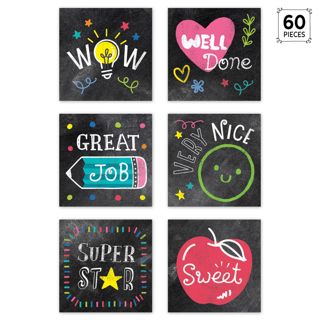 Chalk It Up! Colorful Chalk Reward Stickers