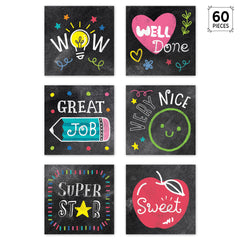 Chalk It Up! Colorful Chalk Reward Stickers