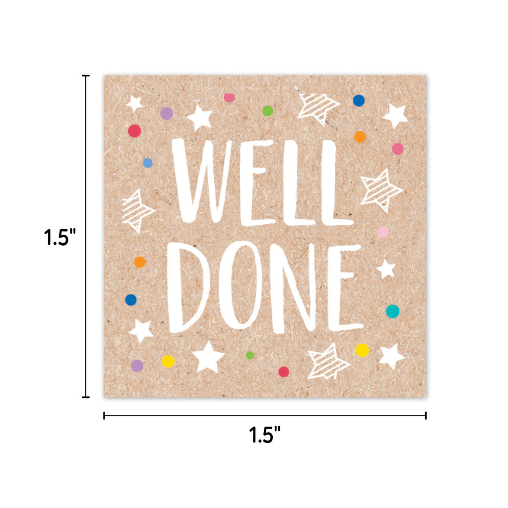 Krafty Pop Colorful Kraft Reward Stickers