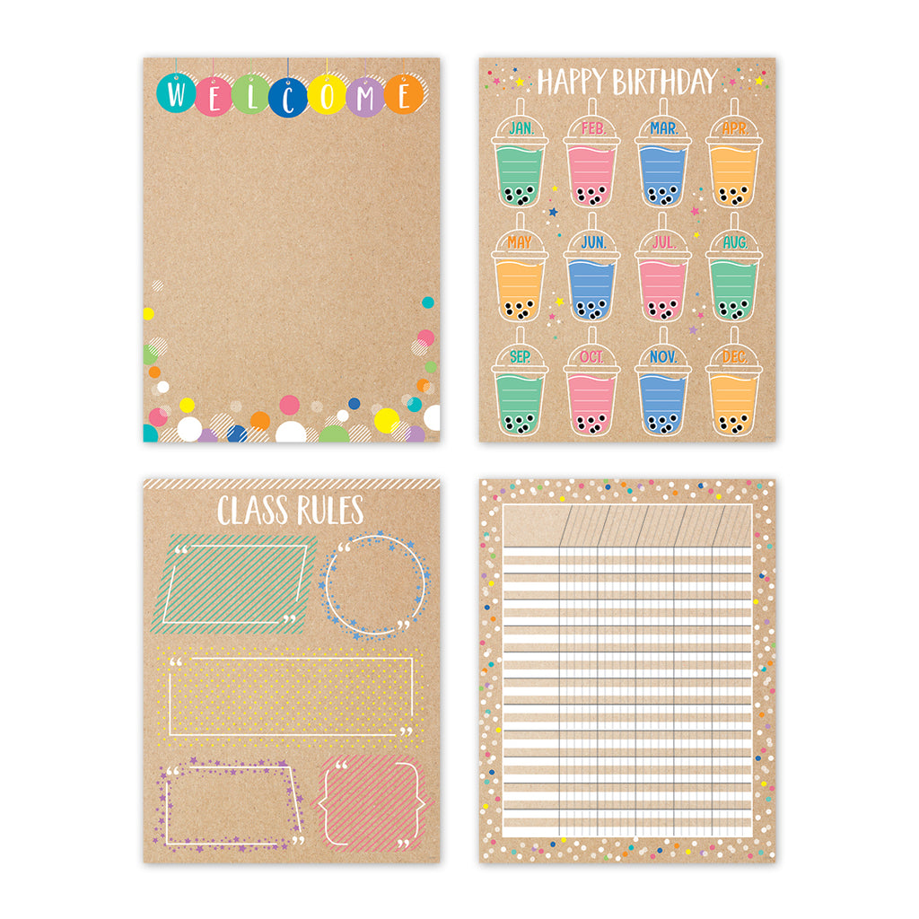 Krafty Pop Classroom Essentials 4-Chart Convenience Pack