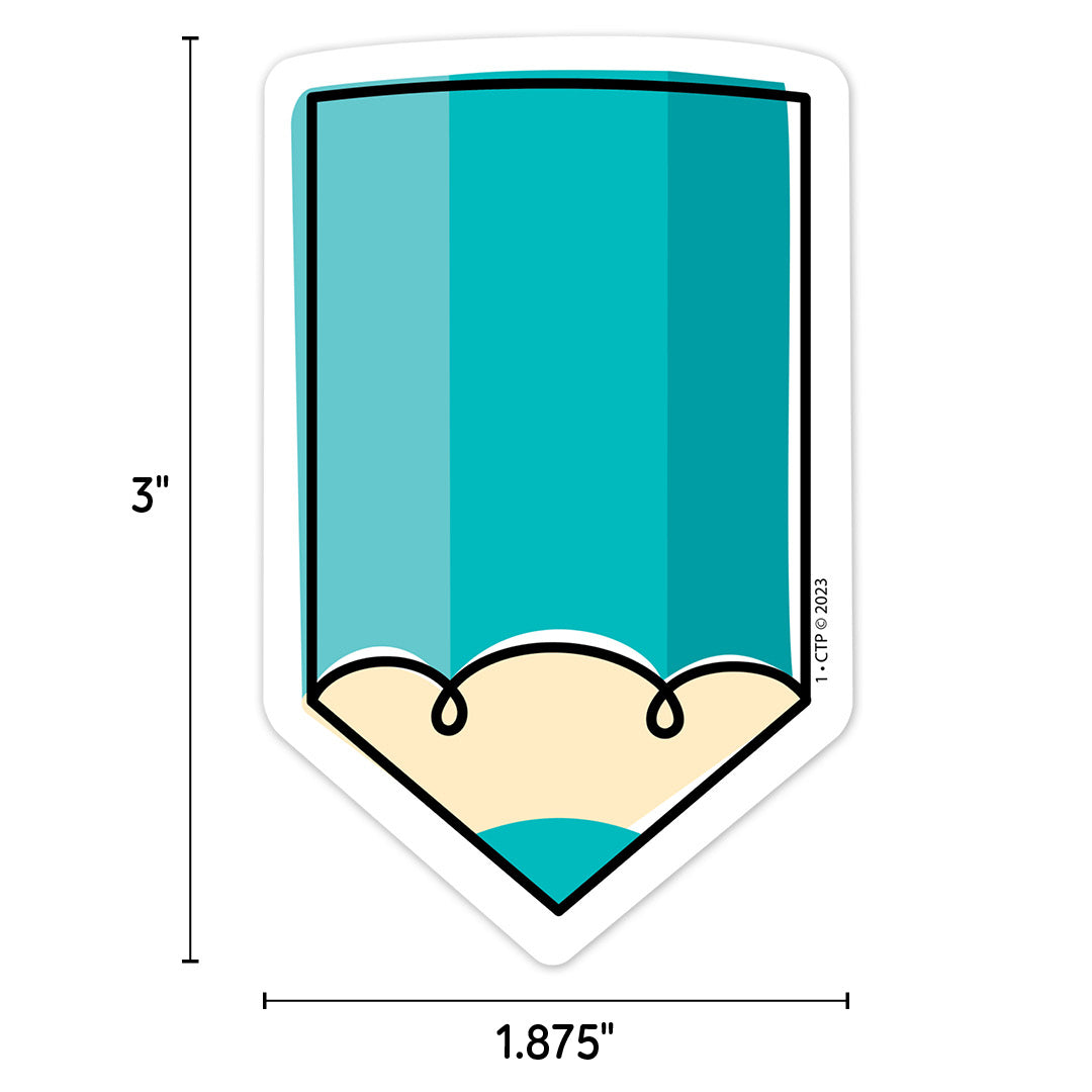 Core Decor Colorful Doodle Pencils 3" Designer Cut-Outs