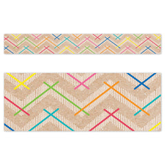 Krafty Pop Colorful Kraft Chevron EZ Border