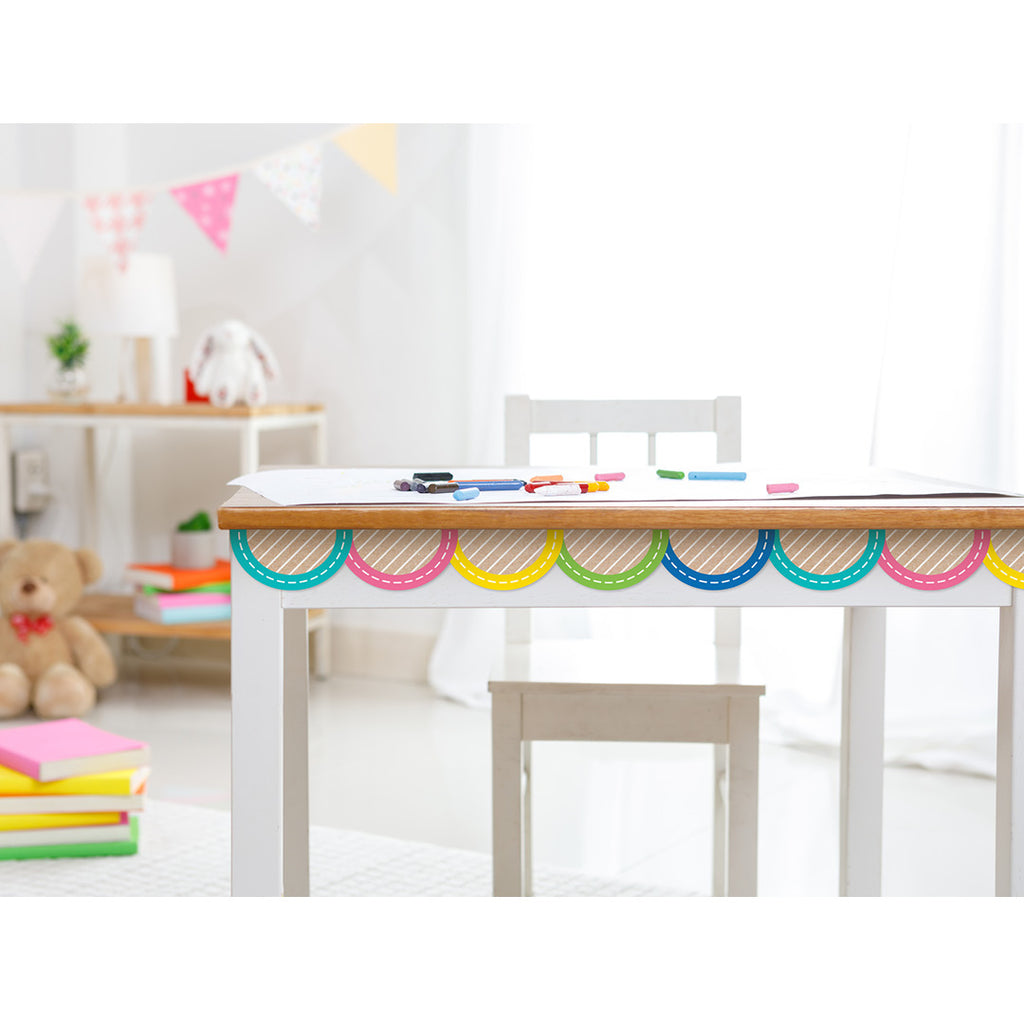 Krafty Pop Colorful Kraft Jumbo Scallops EZ Border