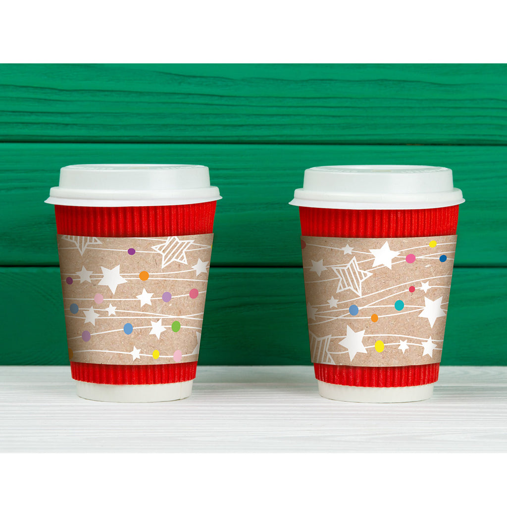 Krafty Pop Colorful Kraft Stars on Strings EZ Border