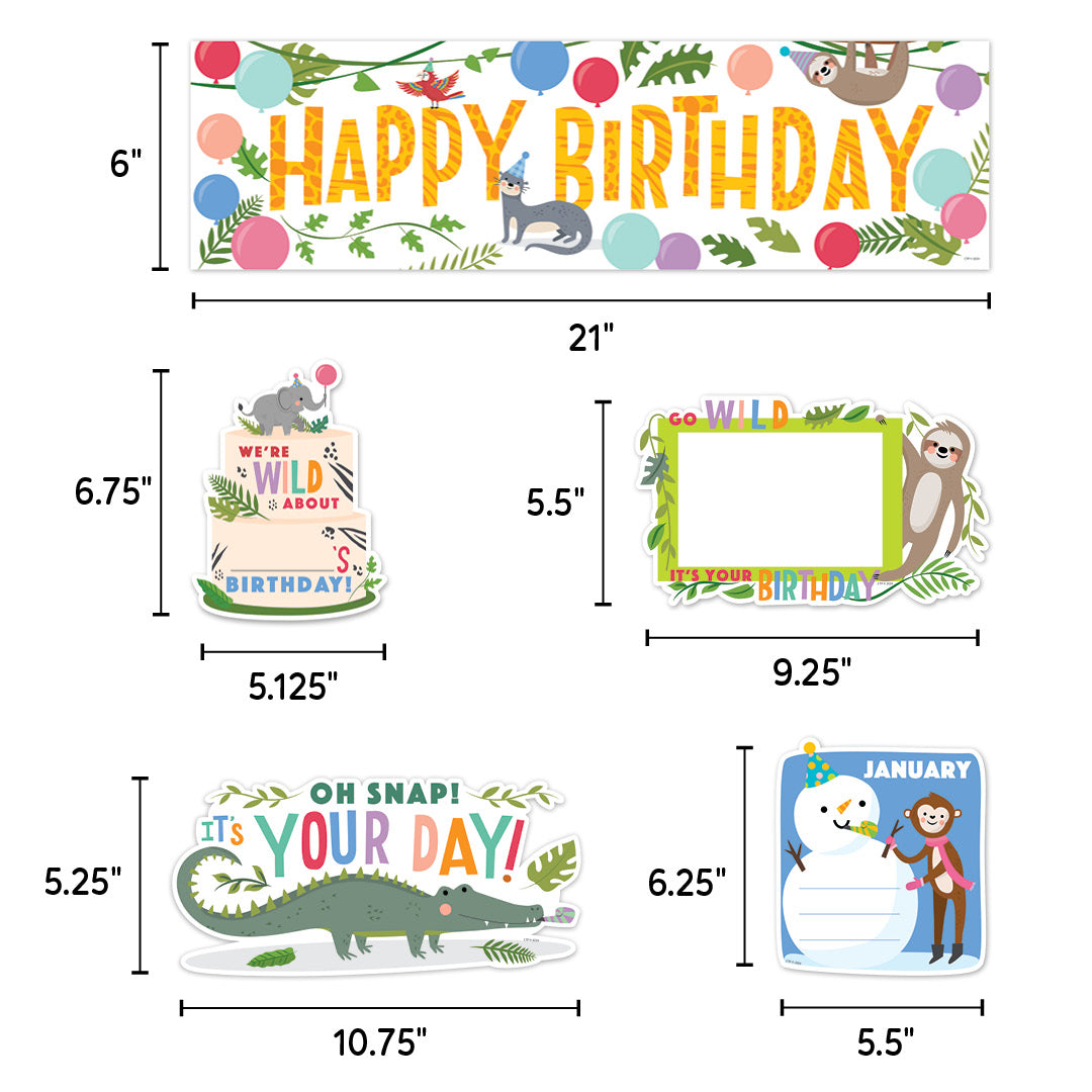 Jungle Friends Happy Birthday Mini Bulletin Board