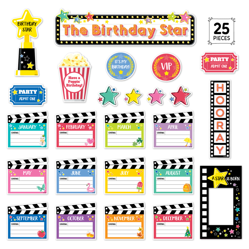 Star Bright Happy Birthday Mini Bulletin Board