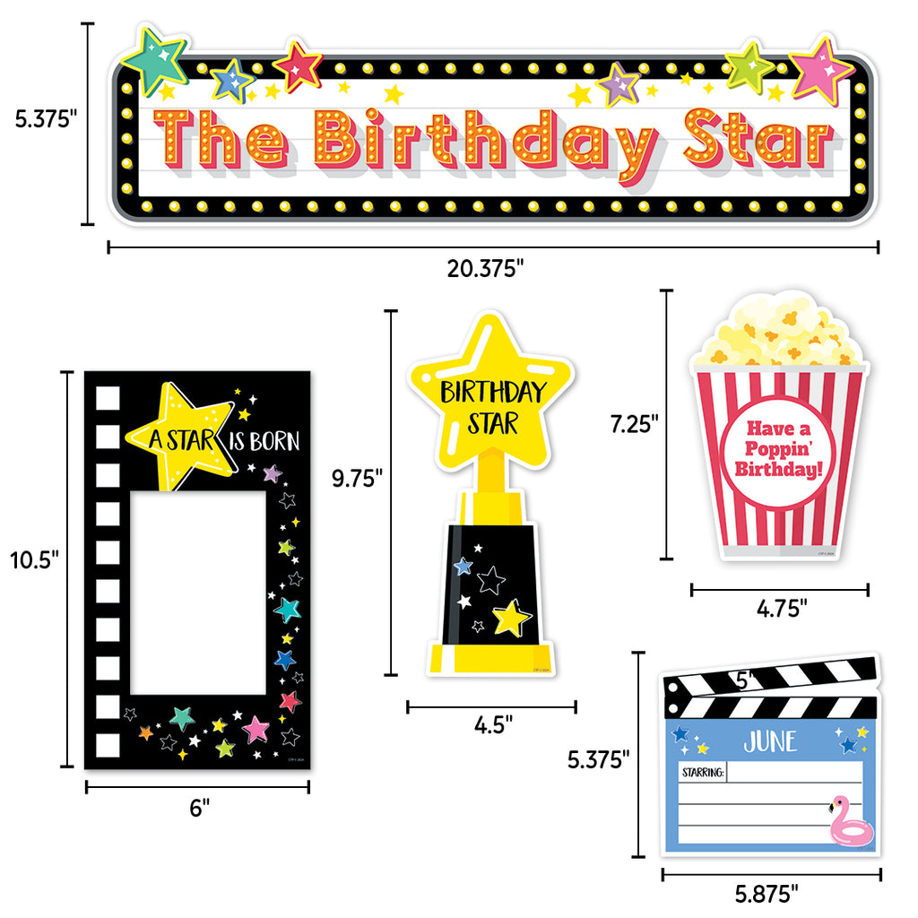 Star Bright Happy Birthday Mini Bulletin Board