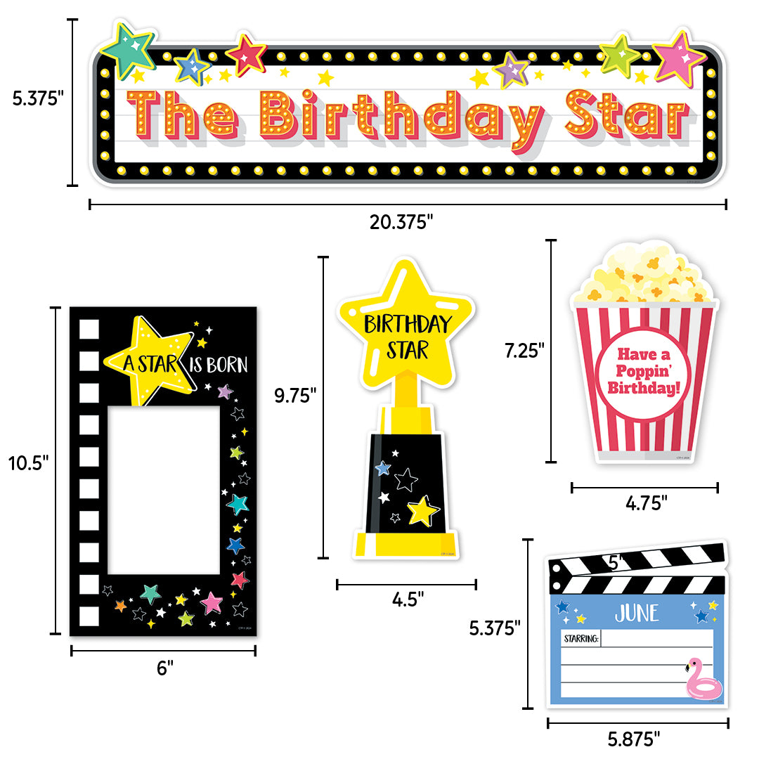 Star Bright Happy Birthday Mini Bulletin Board