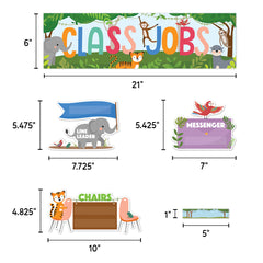 Jungle Friends Class Jobs Mini Bulletin Board