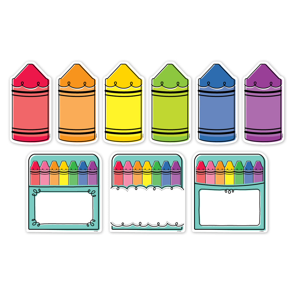Core Decor Doodle Crayons 6" Designer Cut-Outs