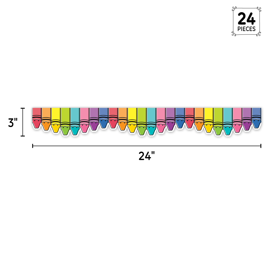 Core Decor Doodle Crayons EZ Border