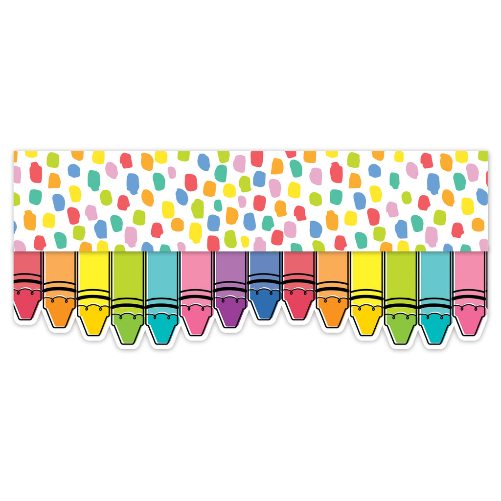 Core Decor Doodle Crayons EZ Border