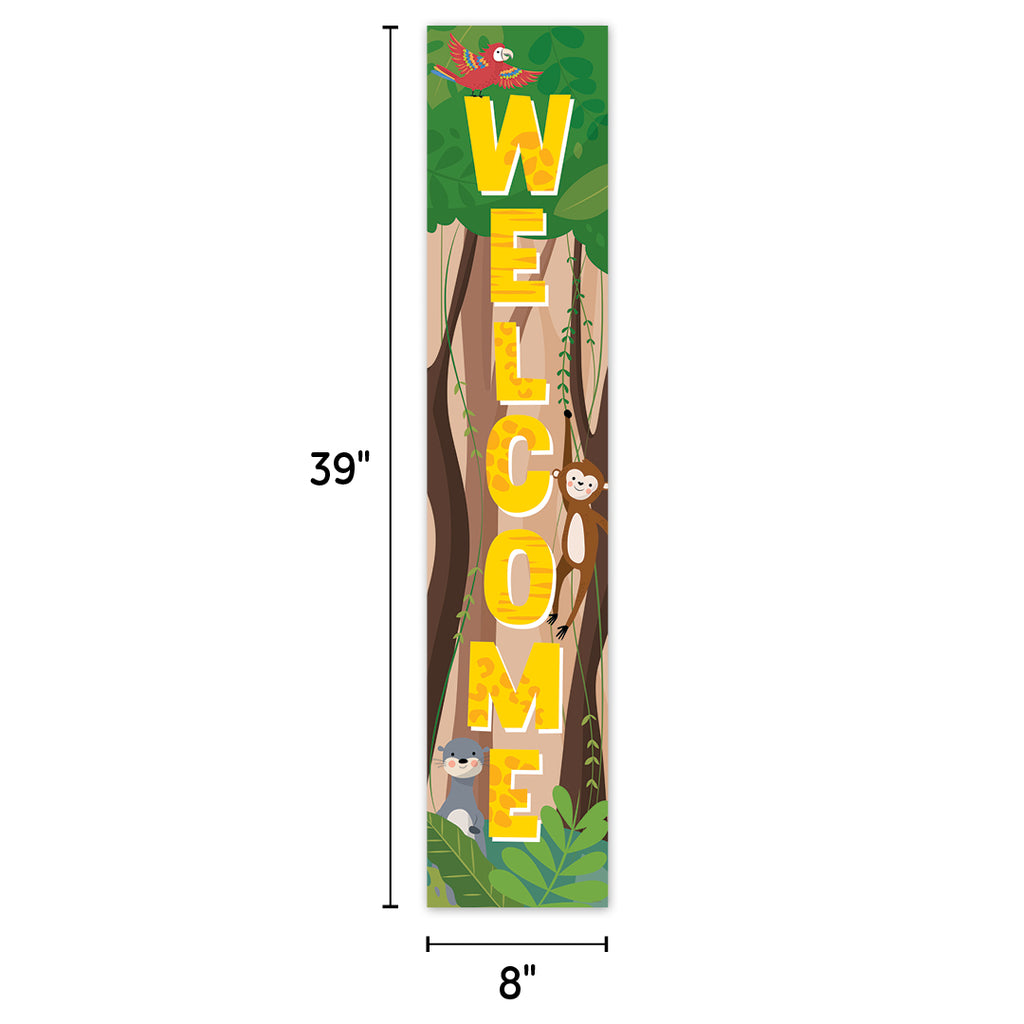 Jungle Friends Welcome Banner