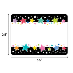 Star Bright Colorful Stars on Black Labels