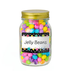 Star Bright Colorful Stars on Black Labels