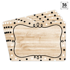 Core Decor Loop-de-Dots on Wood Labels