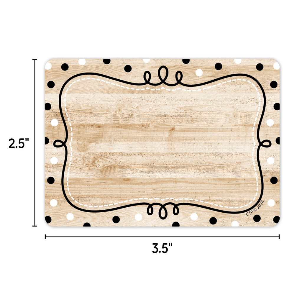 Core Decor Loop-de-Dots on Wood Labels