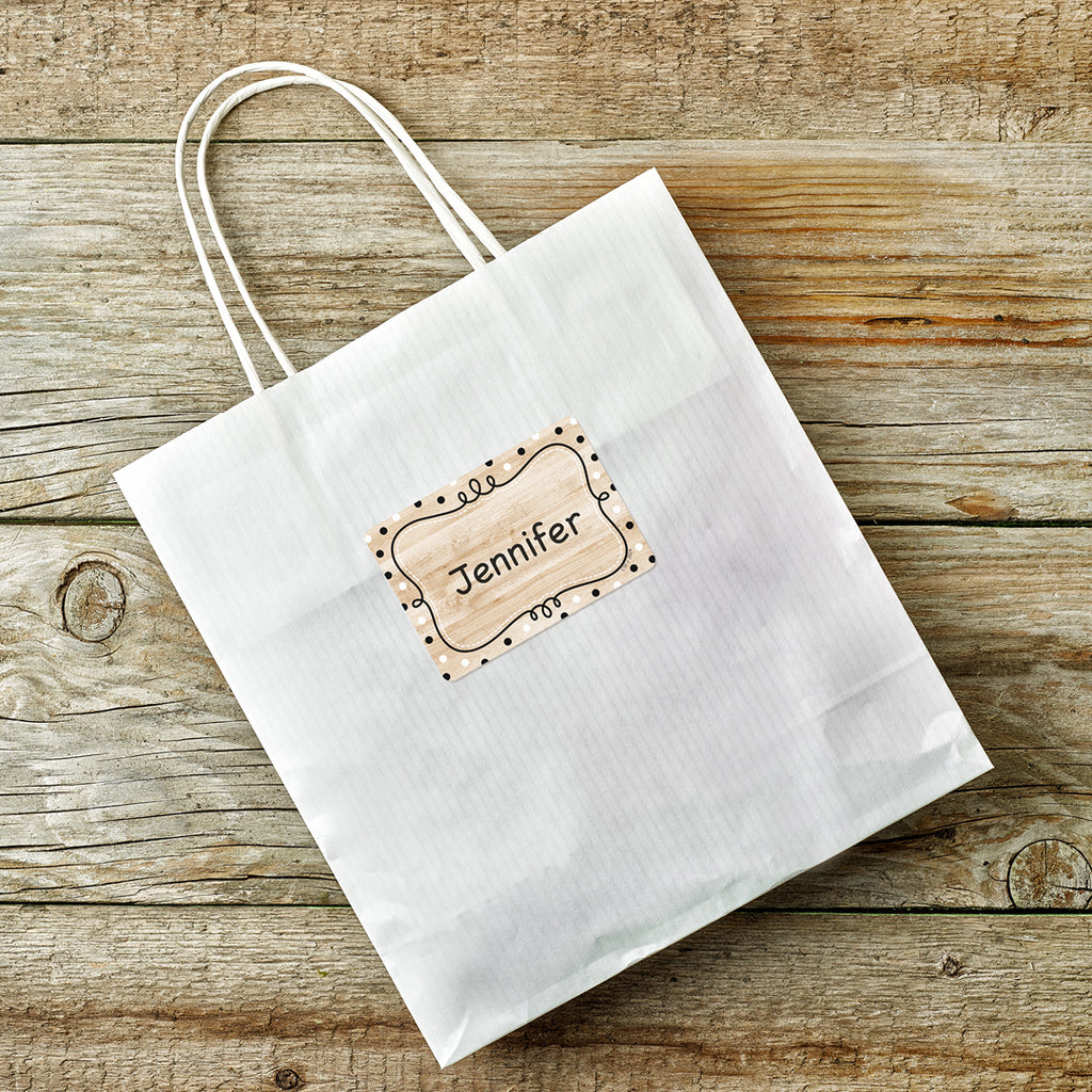 Core Decor Loop-de-Dots on Wood Labels