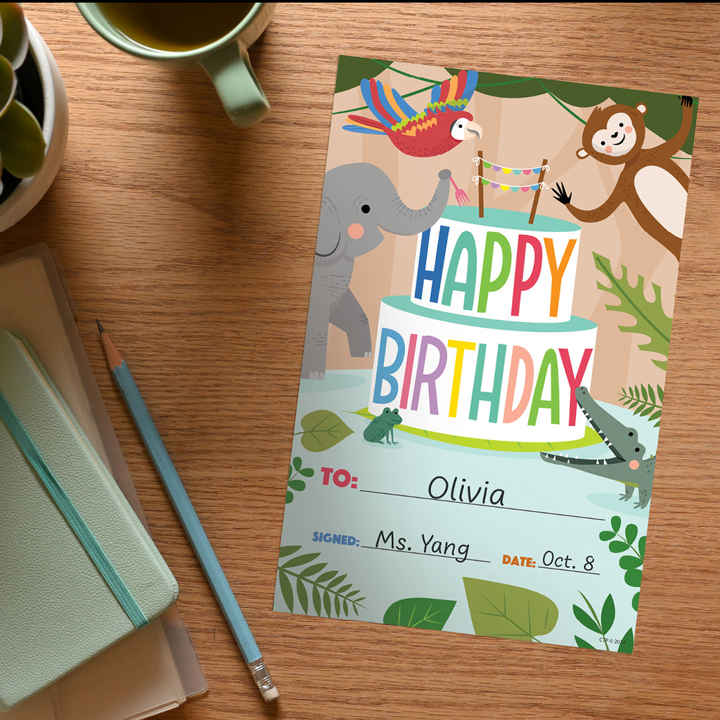 Jungle Friends Happy Birthday Awards