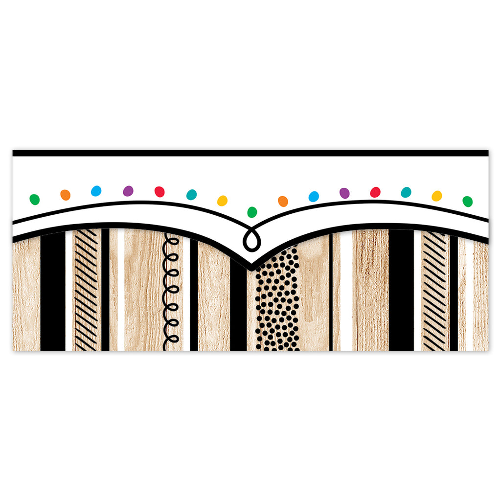 Core Decor Stripes and Doodles on Wood EZ Border
