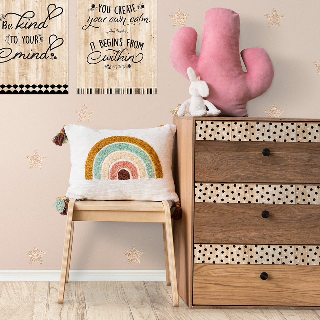 Core Decor Polka Dots on Wood EZ Border