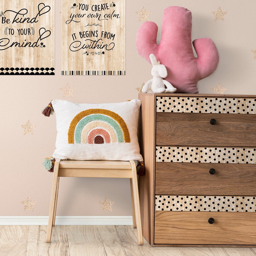 Core Decor Polka Dots on Wood EZ Border