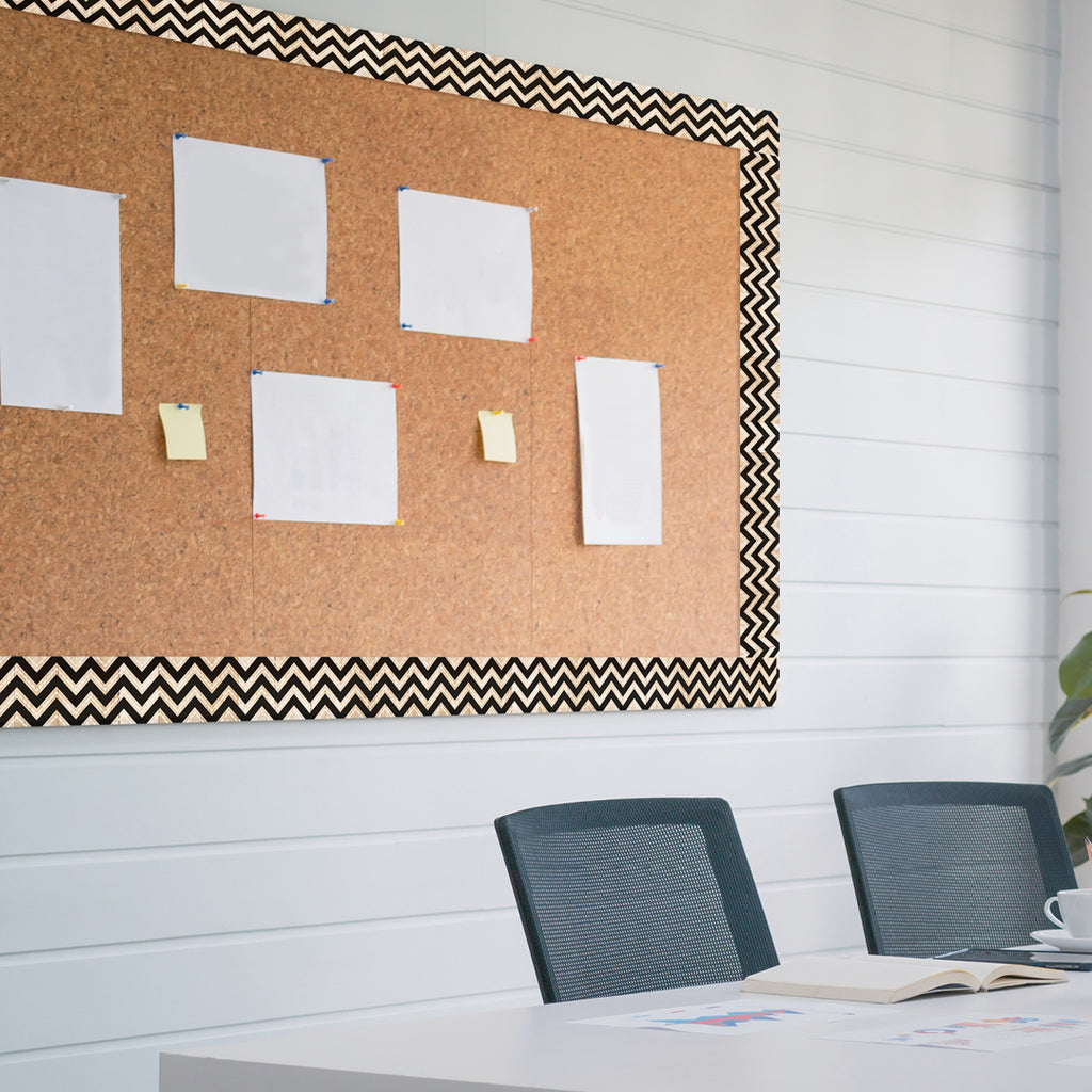 Core Decor Black and Wood Chevron  EZ Border