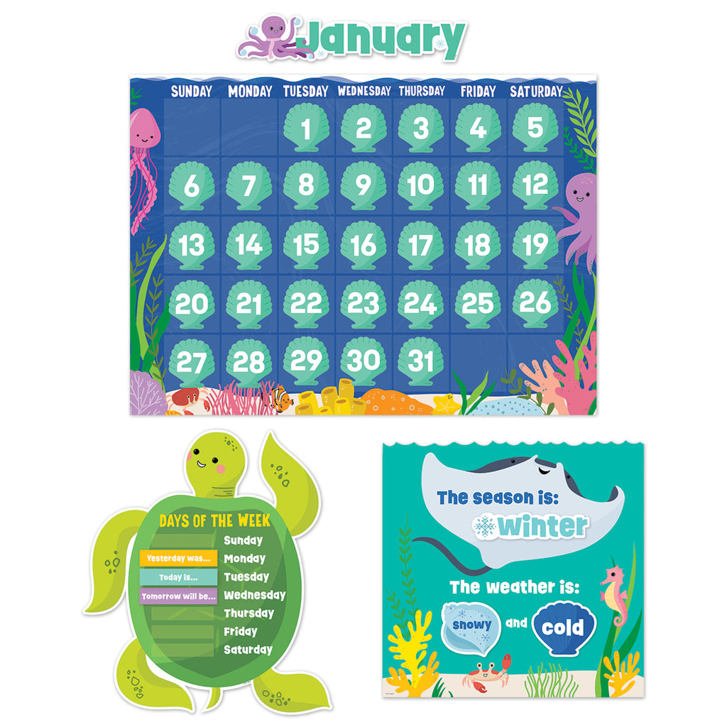 Sea Friends Calendar Set Bulletin Board