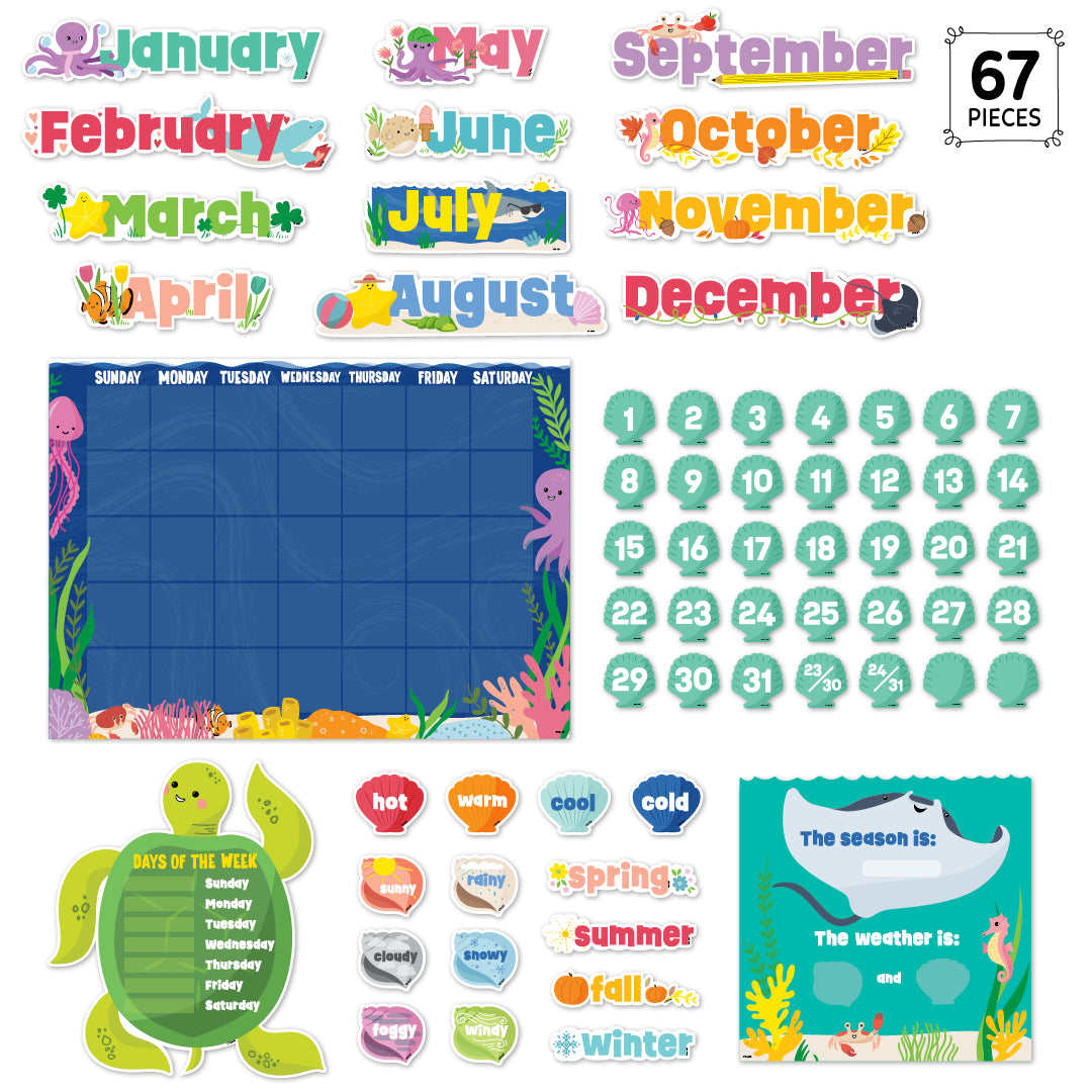 Sea Friends Calendar Set Bulletin Board