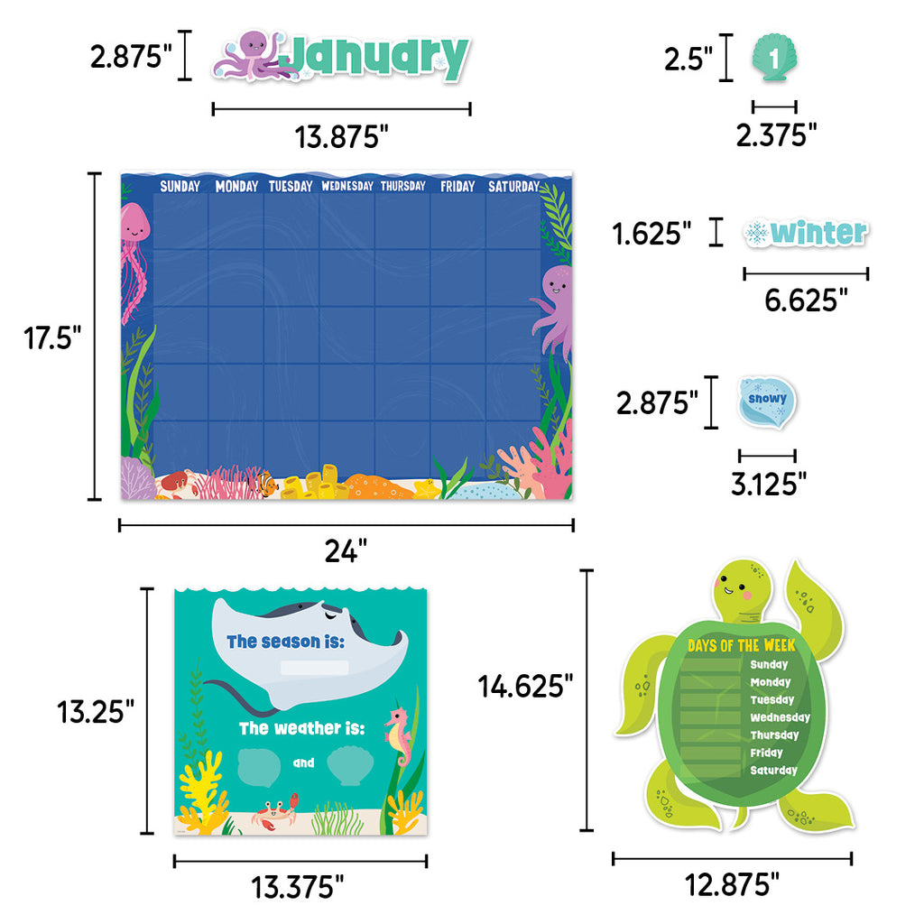 Sea Friends Calendar Set Bulletin Board