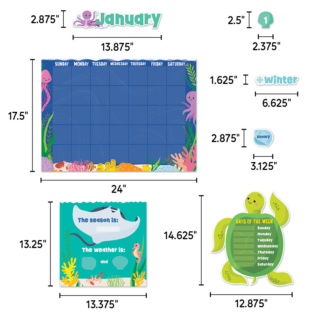 Sea Friends Calendar Set Bulletin Board