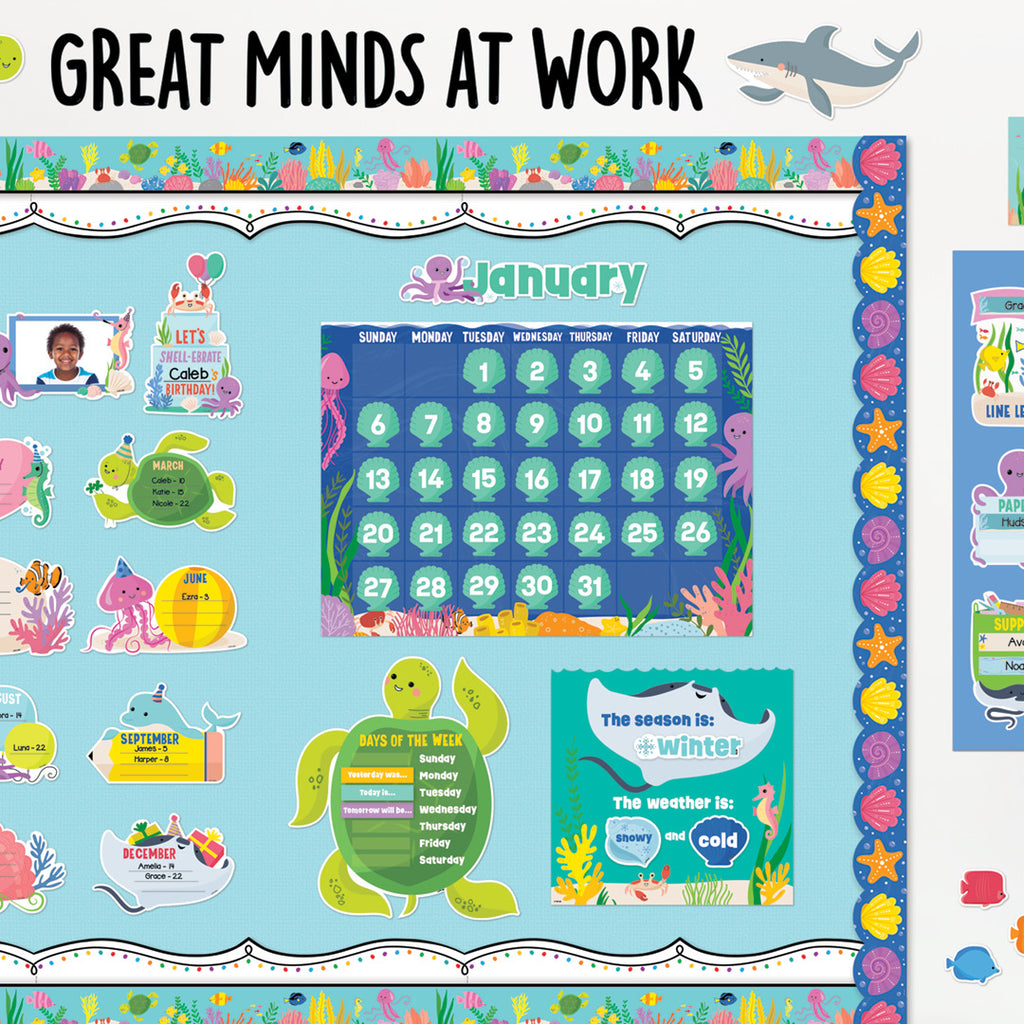 Sea Friends Calendar Set Bulletin Board