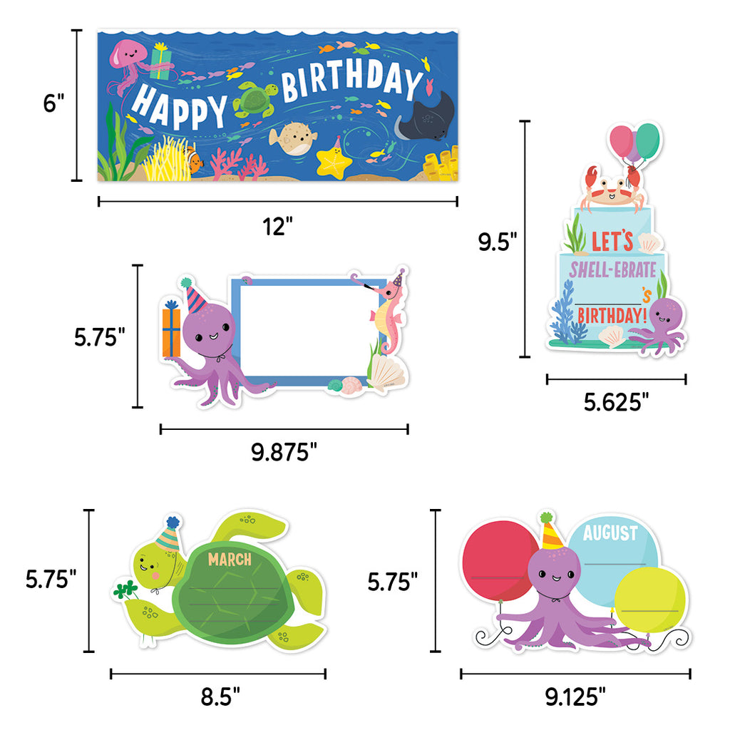 Sea Friends Happy Birthday Mini Bulletin Board