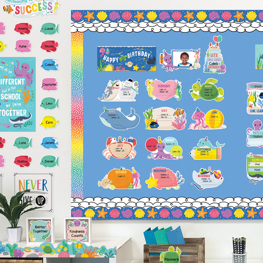 Sea Friends Happy Birthday Mini Bulletin Board