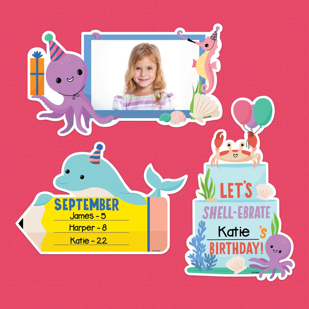 Sea Friends Happy Birthday Mini Bulletin Board