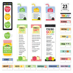 Apple Time Class Management Mini Bulletin Board