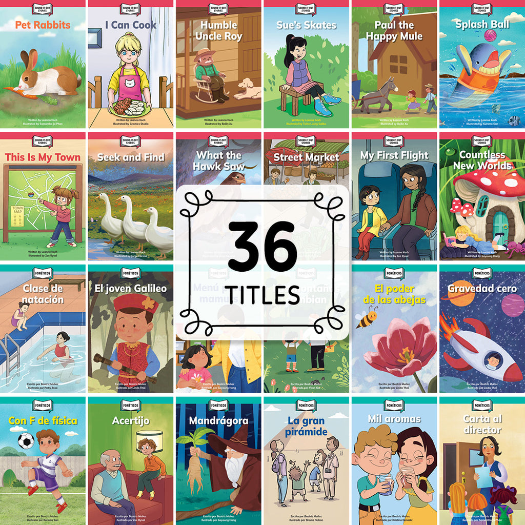 Sound-It-Out Stories and Fonéticos Decodable Readers Convenience Pack Set 1