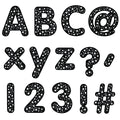 Core Decor Stars on Black Designer Letters