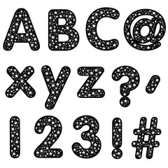 Core Decor Stars on Black Designer Letters