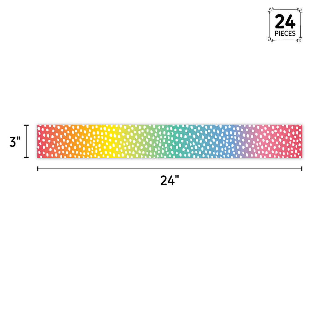 Core Decor Messy Dots on Rainbow EZ Border