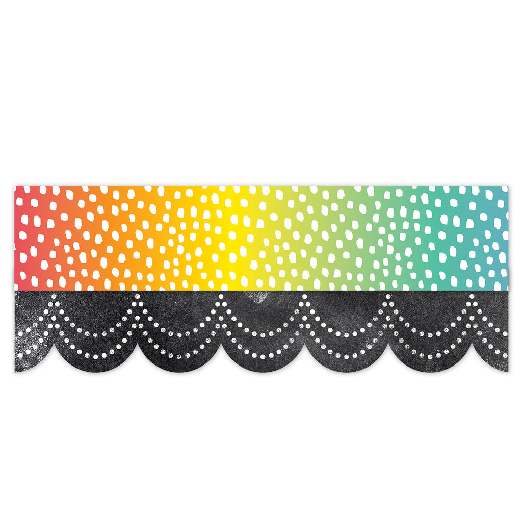 Core Decor Messy Dots on Rainbow EZ Border