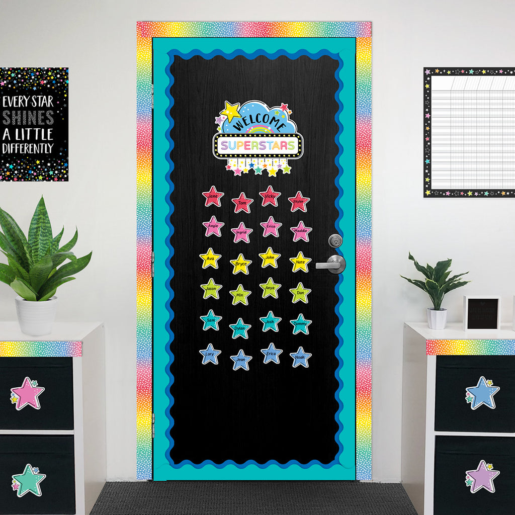 Core Decor Messy Dots on Rainbow EZ Border