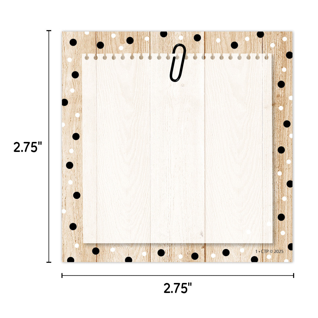 Core Decor Polka Dots on Wood 3" Designer Cut-Outs