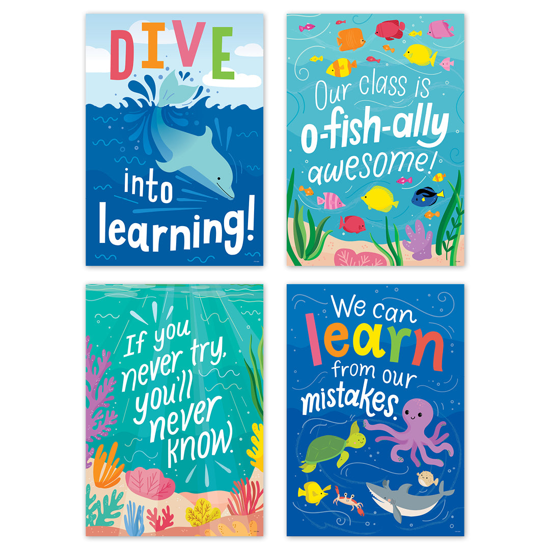 Sea Friends Inspire U 4-Poster Pack