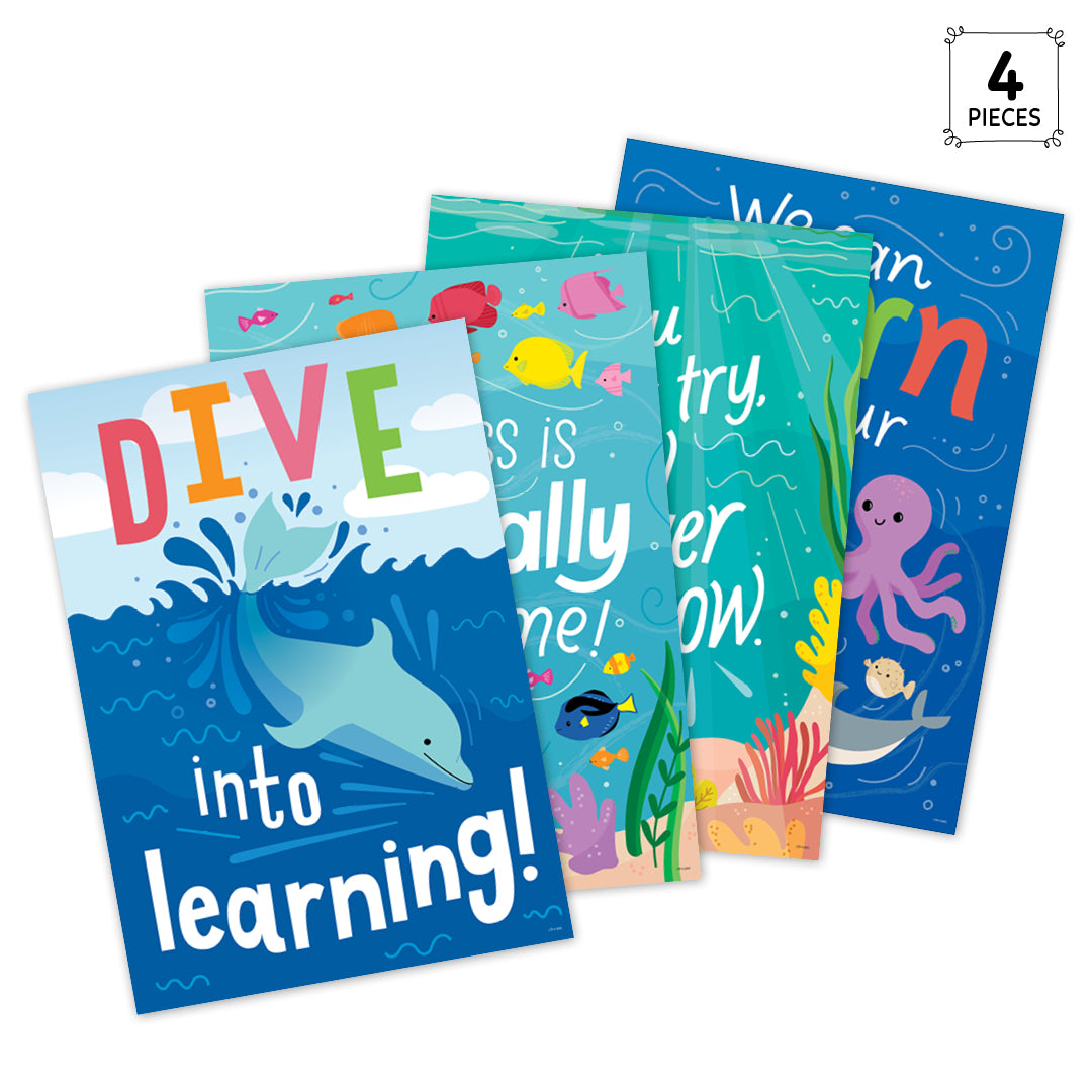 Sea Friends Inspire U 4-Poster Pack