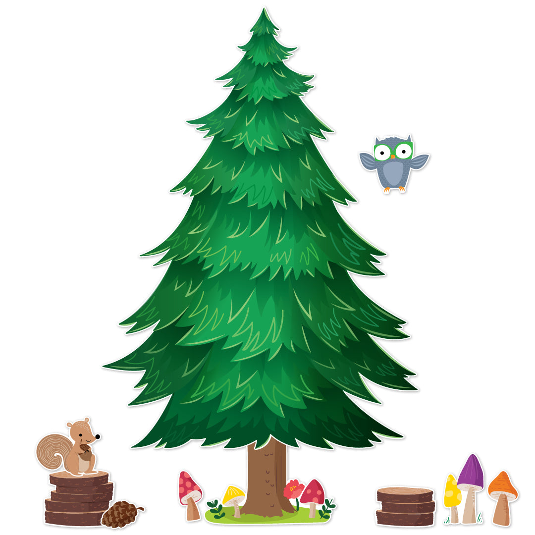 Woodland Friends Jumbo Pine Tree Bulletin Board