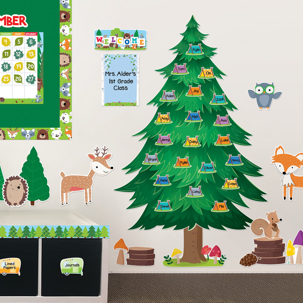 Woodland Friends Jumbo Pine Tree Bulletin Board