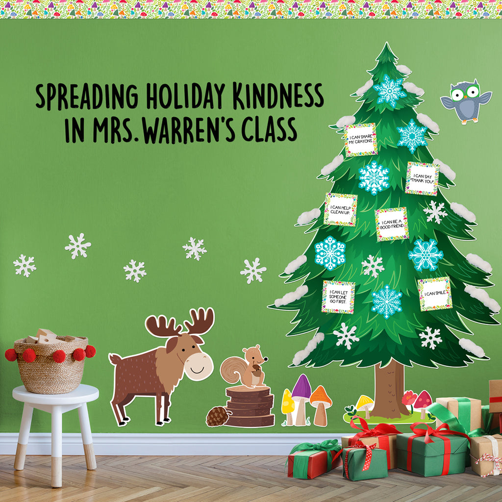 Woodland Friends Jumbo Pine Tree Bulletin Board